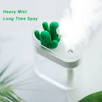 Ultrasonic Air Humidifier Clear Cactus Color Light USB Essential Oil Diffuser Car Purifier Aroma