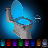 Motion Sensor Toilet Seat Night Light 8 Colors Waterproof Backlight For Toilet Bowl